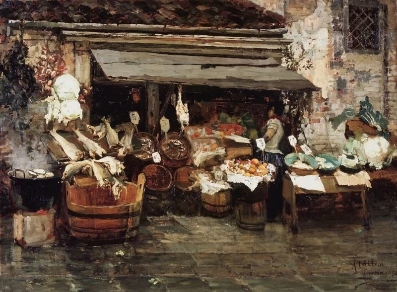 Scena di mercato a Venezia - Brooklyn Museum, New York